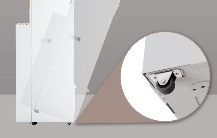 EASY MOVEMENT WITH HIDDEN WHEELS